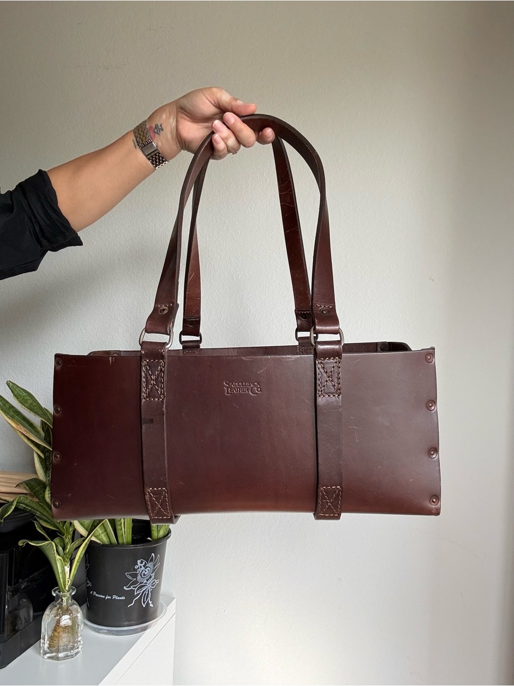 Saddleback Leather Chestnut Utility Tote
